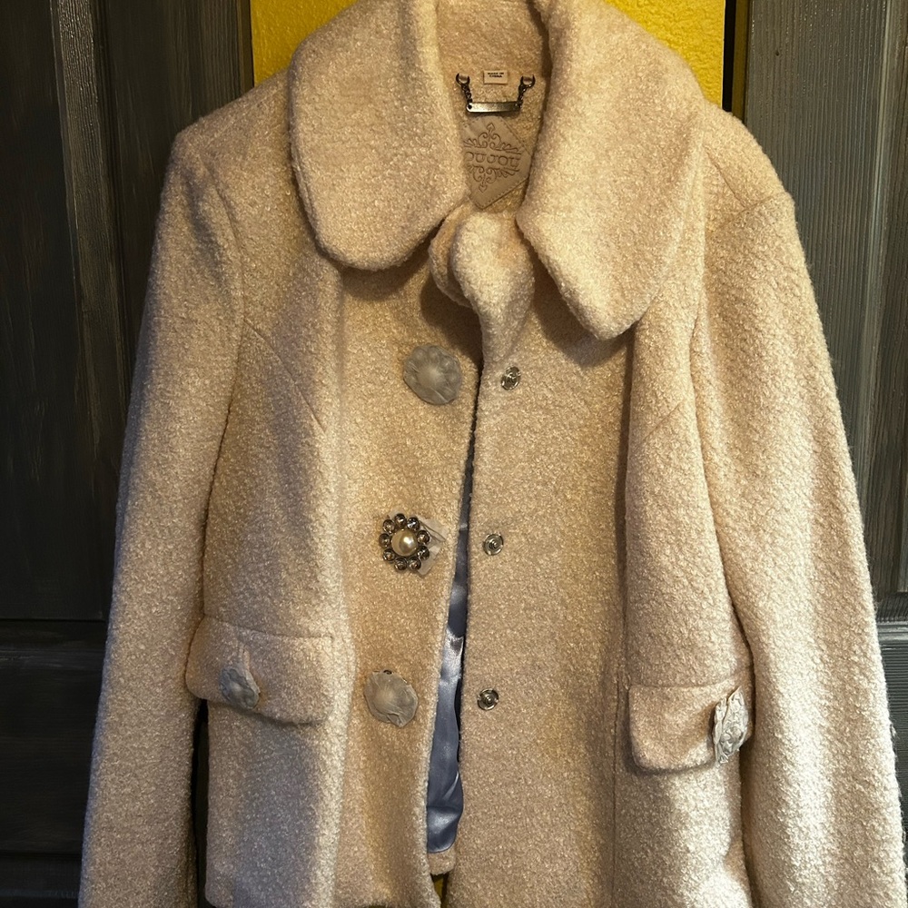 JouJou wool blend jacket in winter white color